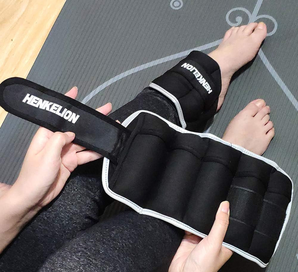 1 Pair 2 Lbs Adjustable Ankle Weights for Women Men Kids.