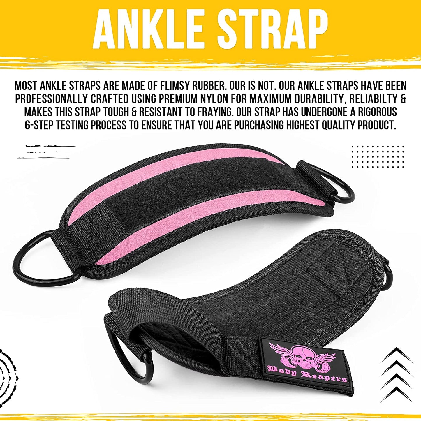 Gym Ankle Strap for Cable Machine with Adjustable Velcro