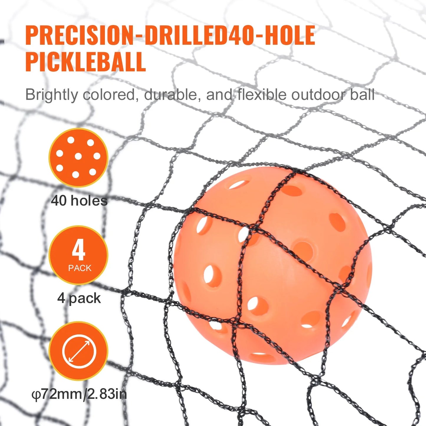 Portable Pickleball System with Carrying Bag & Balls & Paddles