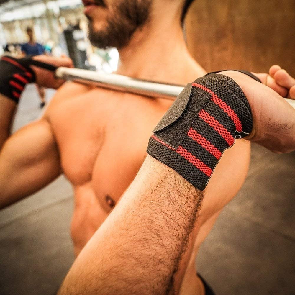 18 Inch Professional Gym Wrist Straps W/Thumb Loop