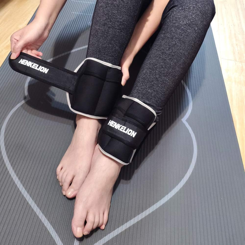 1 Pair 2 Lbs Adjustable Ankle Weights for Women Men Kids.