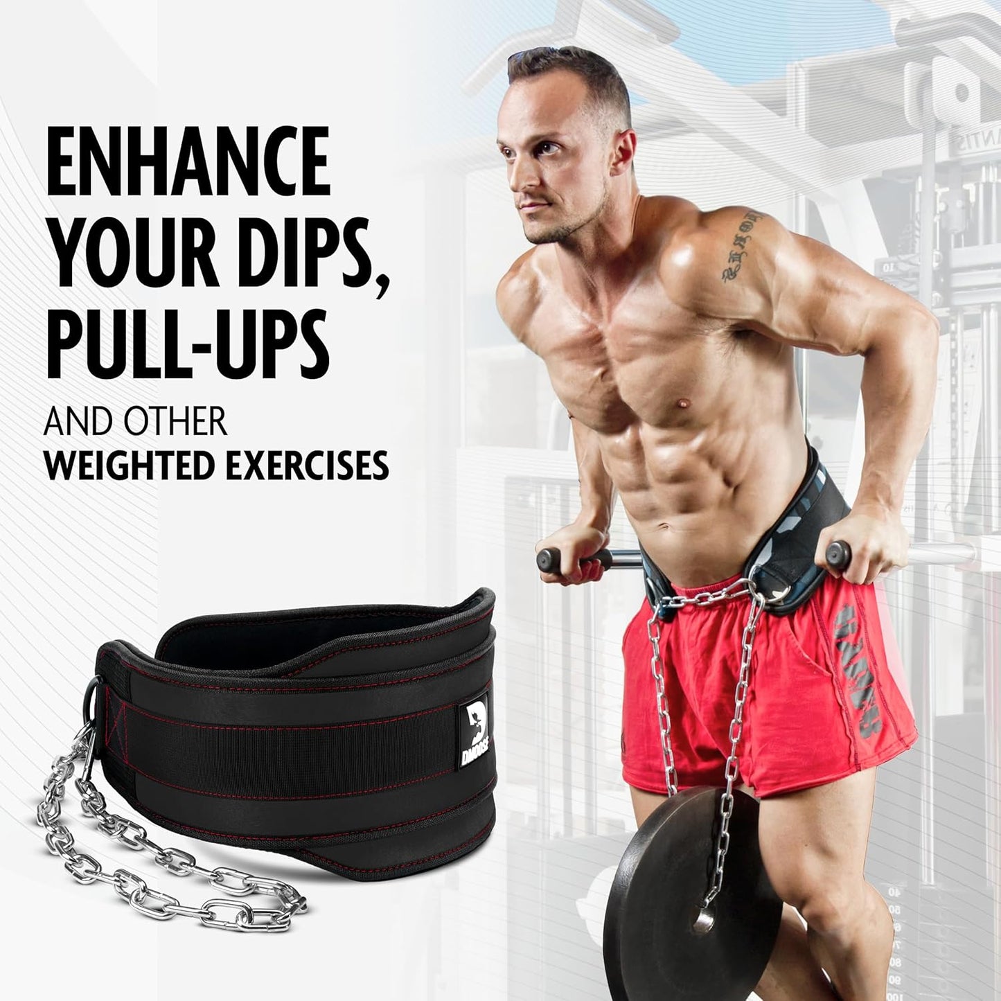 Dip Belt for Weightlifting - Heavy Duty Steel