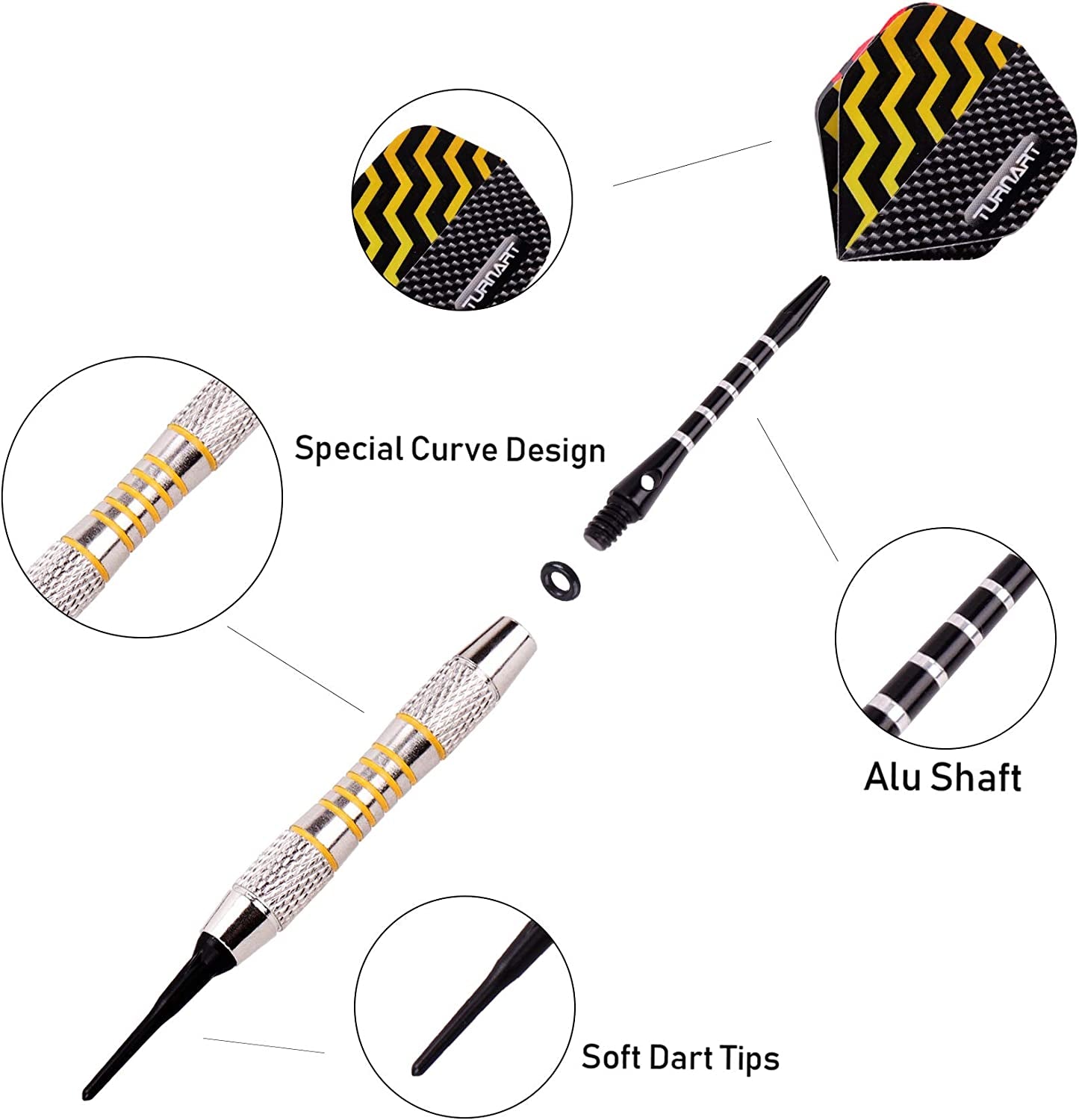 Professional Soft Tip Darts Set for Electronic Dartboard