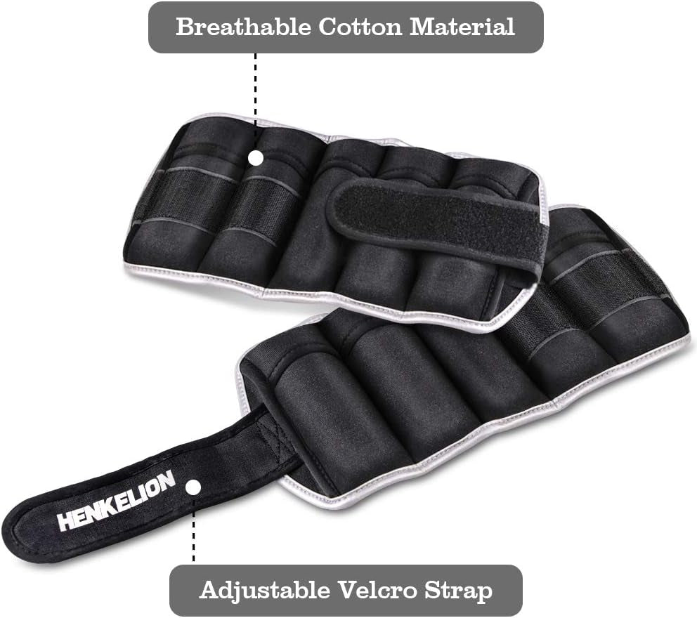 1 Pair 2 Lbs Adjustable Ankle Weights for Women Men Kids.