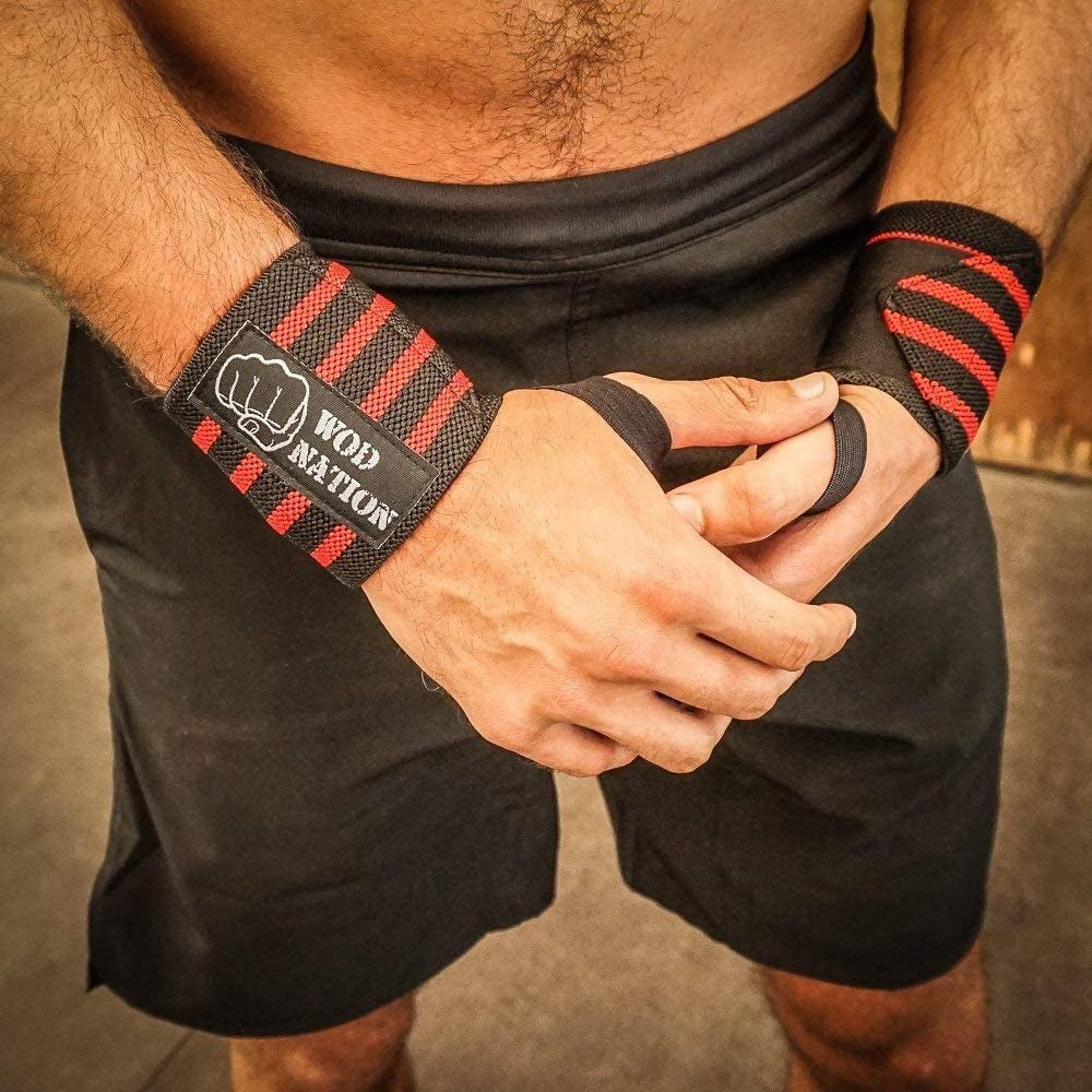 18 Inch Professional Gym Wrist Straps W/Thumb Loop