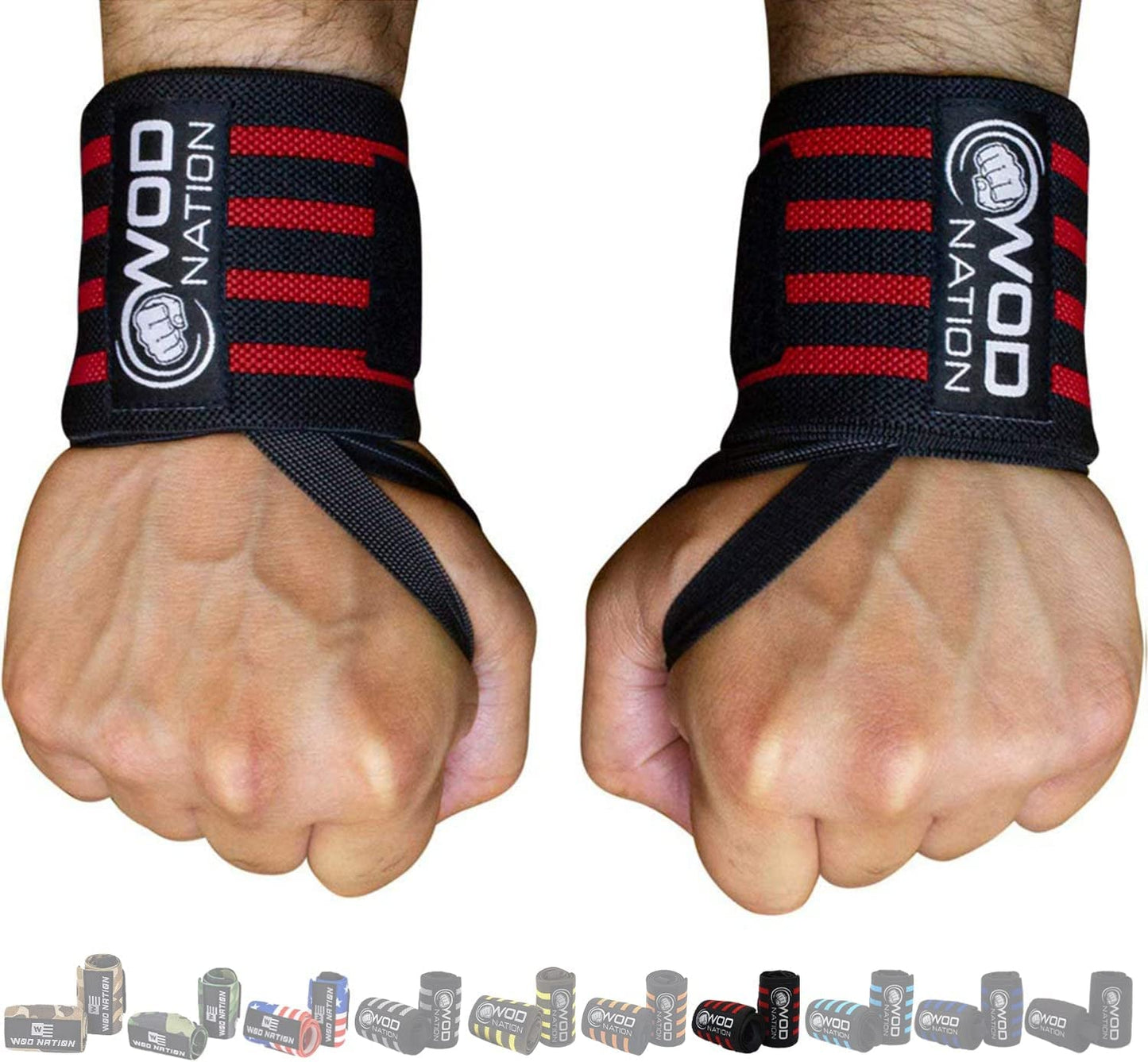 18 Inch Professional Gym Wrist Straps W/Thumb Loop