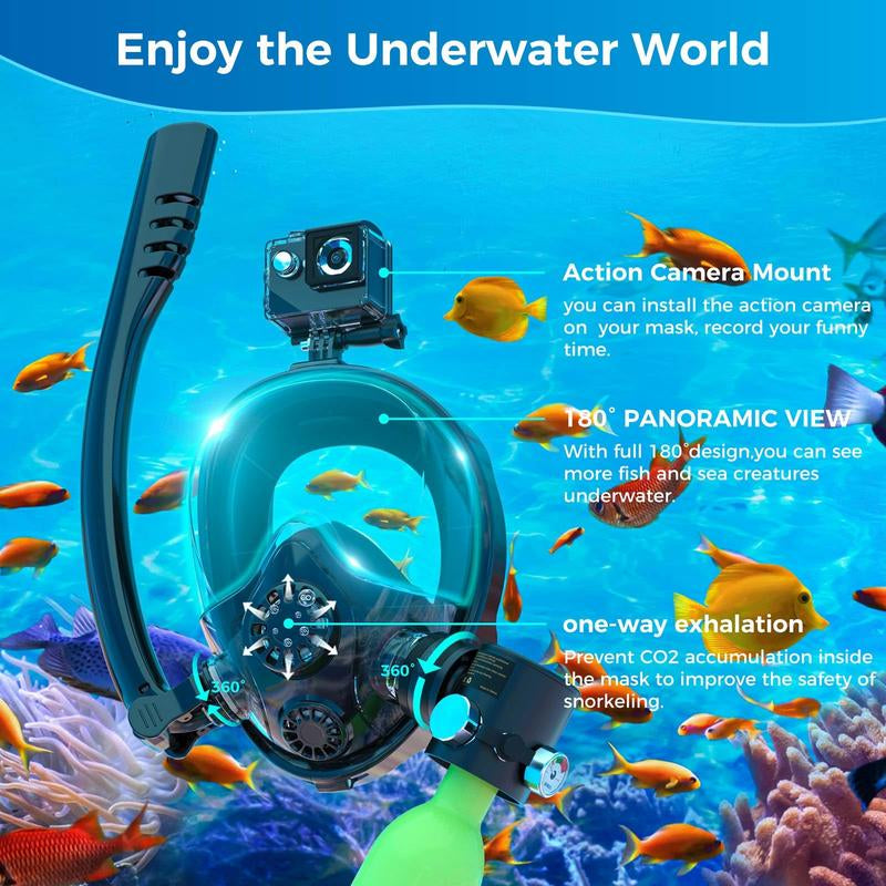 SMACO Mini Scuba Tank with Snorkel Mask 0.5L
