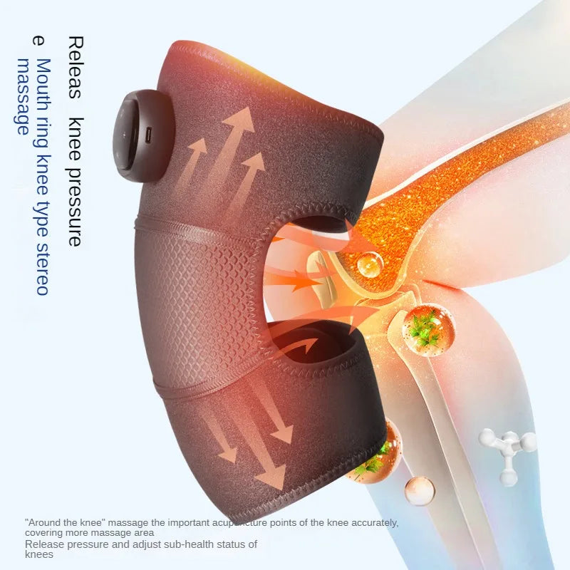 3-In-1 Heated Knee Elbow Shoulder Brace Wrap 3 Adjustable Vibrations Heating Modes