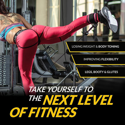 Gym Ankle Strap for Cable Machine with Adjustable Velcro