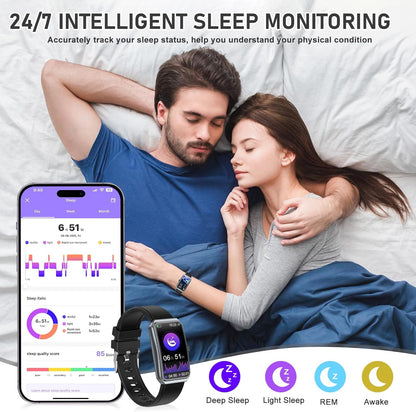 Waterproof Smart Watch with Heart Rate, Blood Oxygen and Sleep Tracker