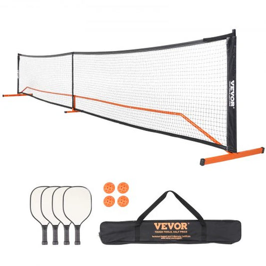 Portable Pickleball System with Carrying Bag & Balls & Paddles