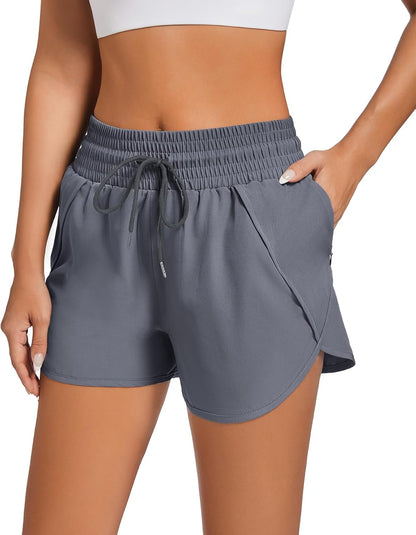3 Women Running Shorts High Waisted