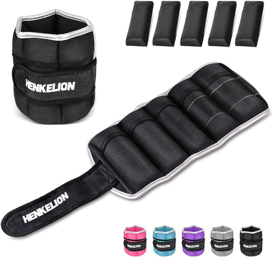 1 Pair 2 Lbs Adjustable Ankle Weights for Women Men Kids.