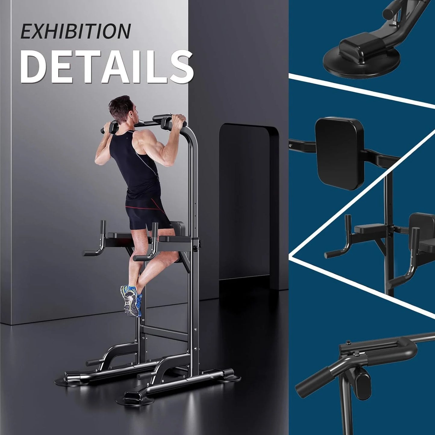 Adjustable Height Pull up & Dip Station