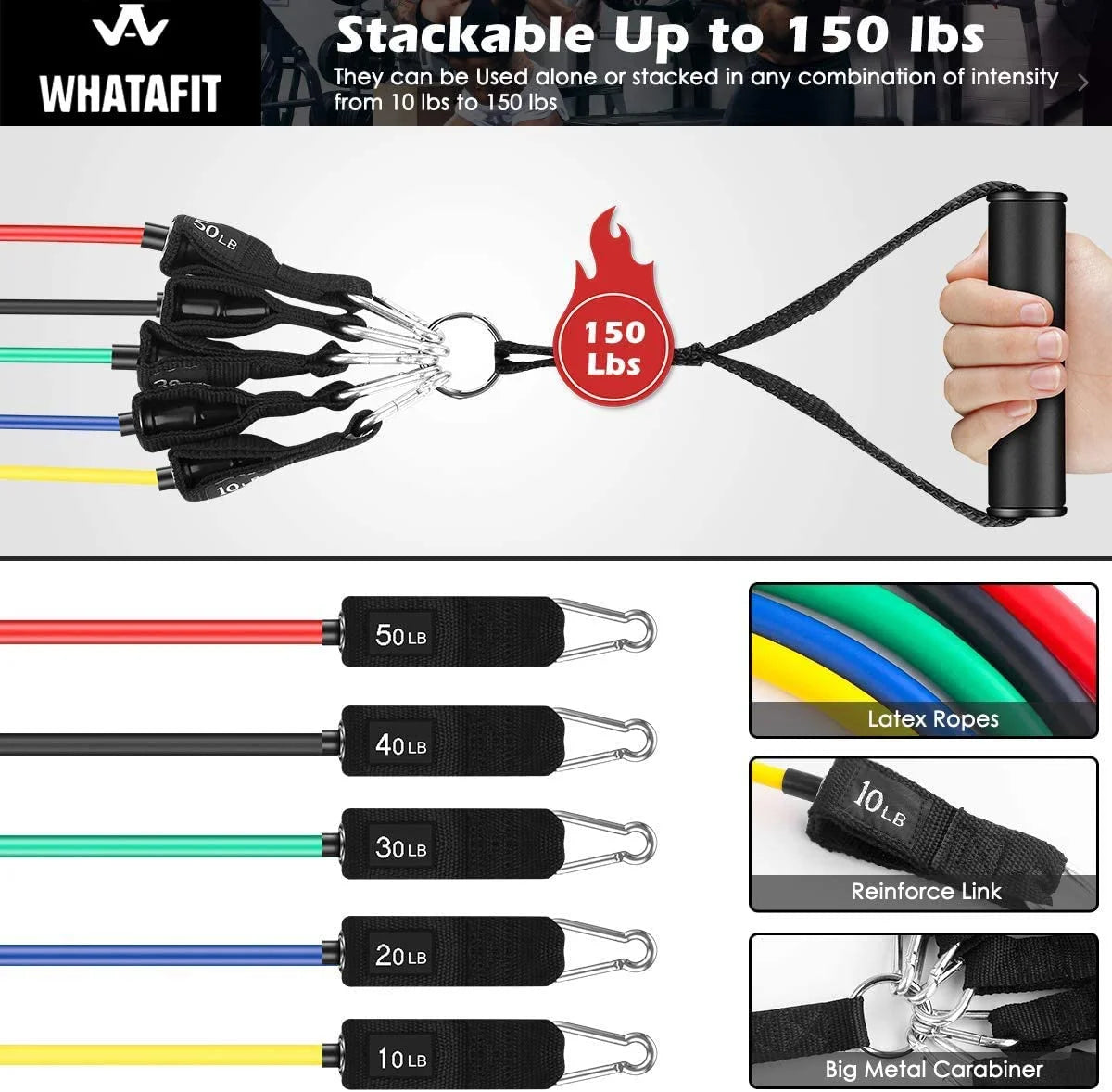 150Lbs Resistance Bands Set