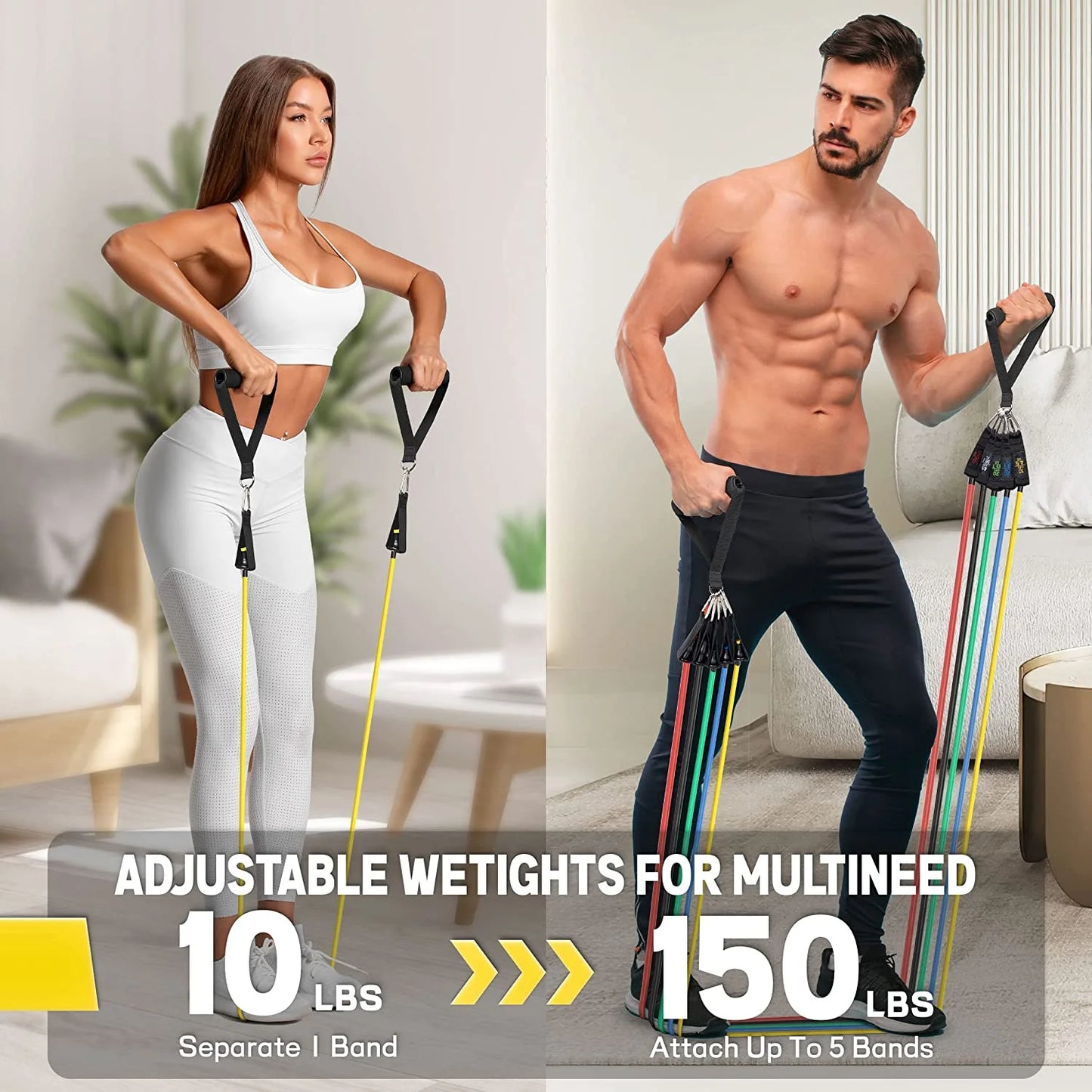 150Lbs Resistance Bands Set