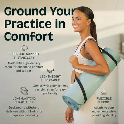 Solana Yoga Mat Thick 1/2In Non-Slip