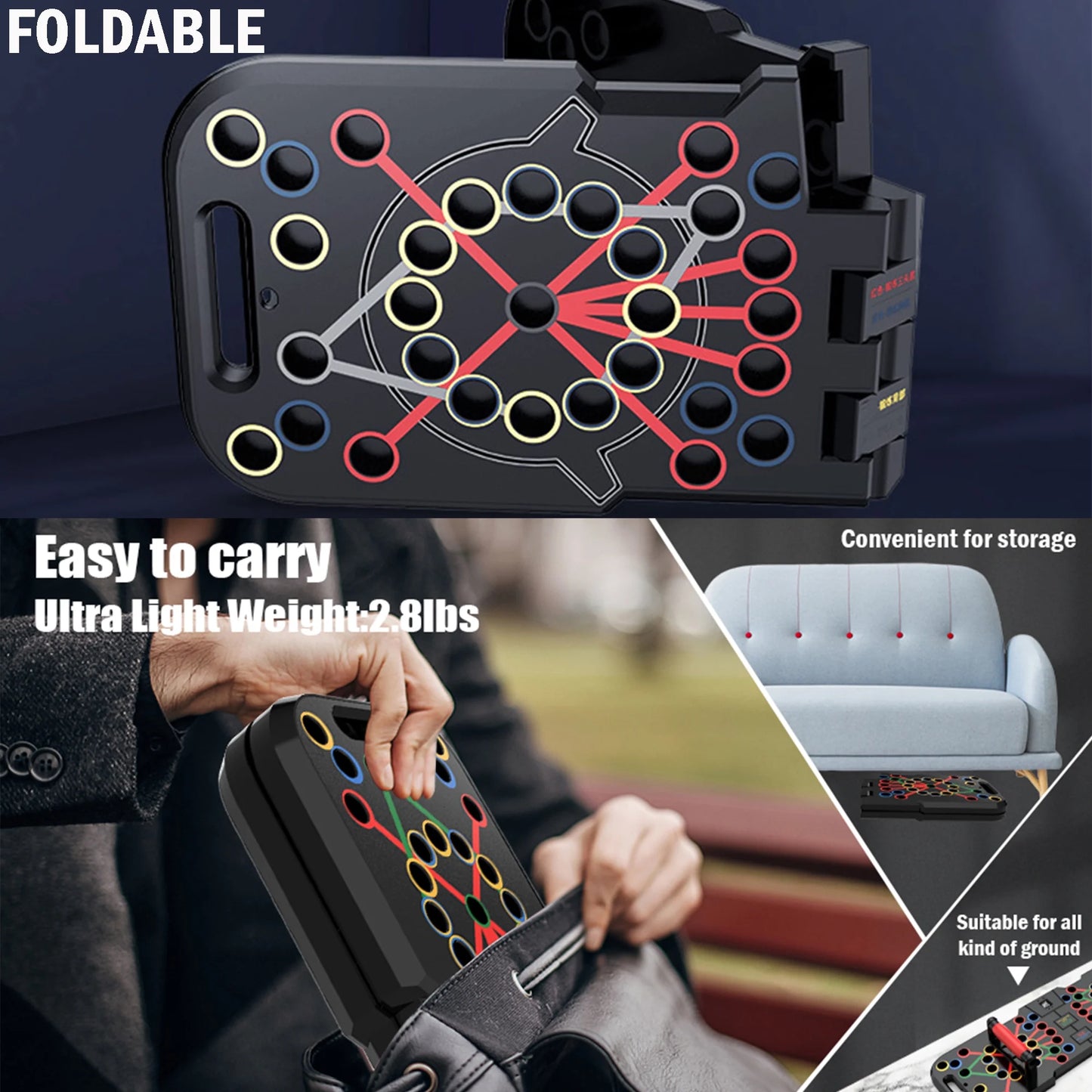 Multi-Function 60 in 1 Push up Bar with Smart Count