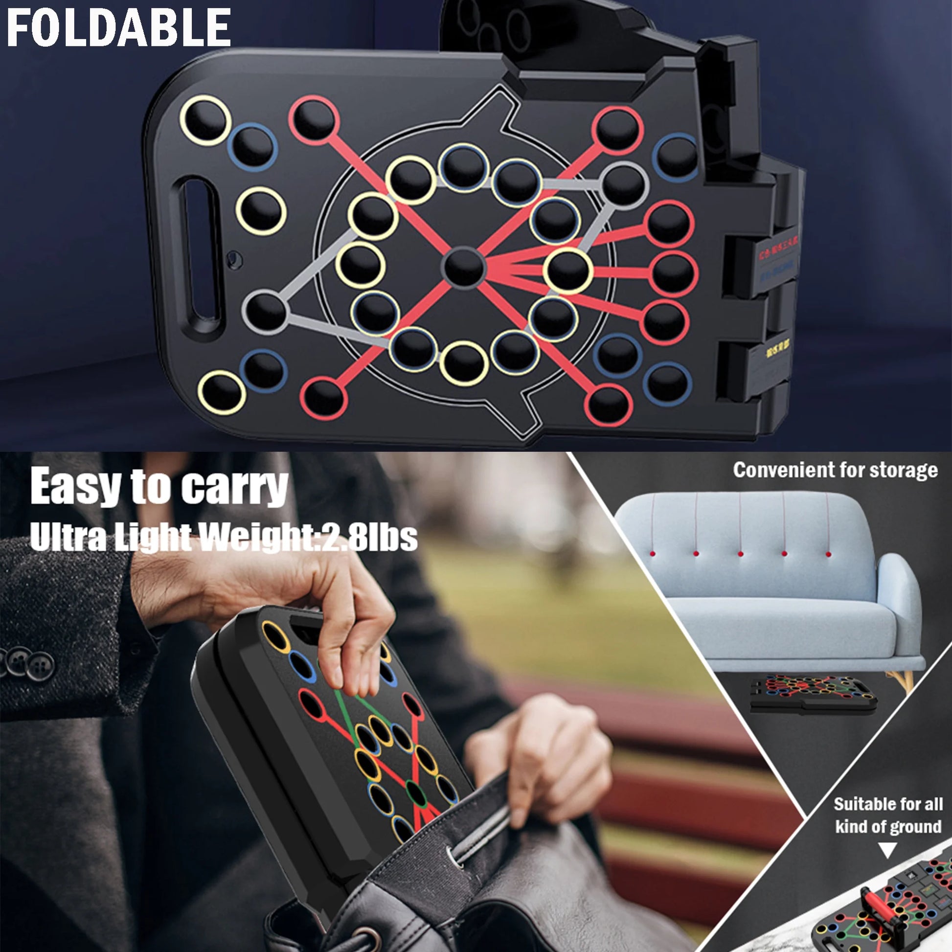 Multi-Function 60 in 1 Push up Bar with Smart Count