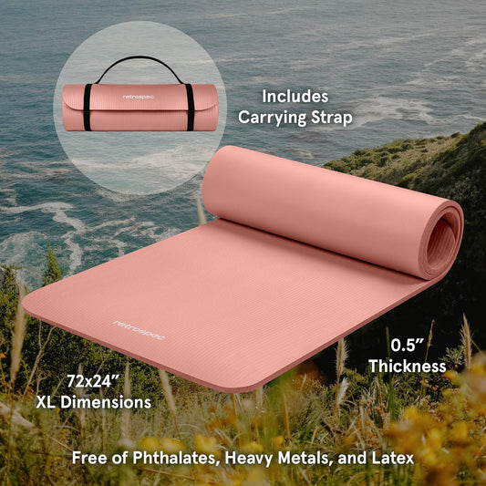 Solana Yoga Mat Thick 1/2In Non-Slip