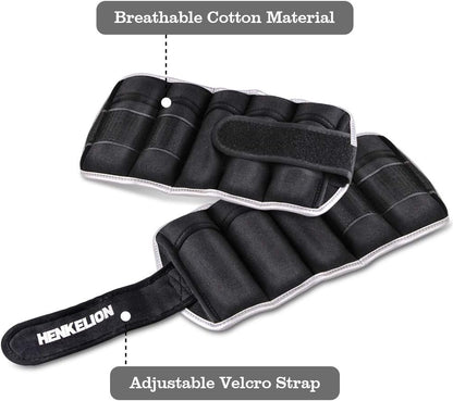 1 Pair 2 Lbs Adjustable Ankle Weights for Women Men Kids.