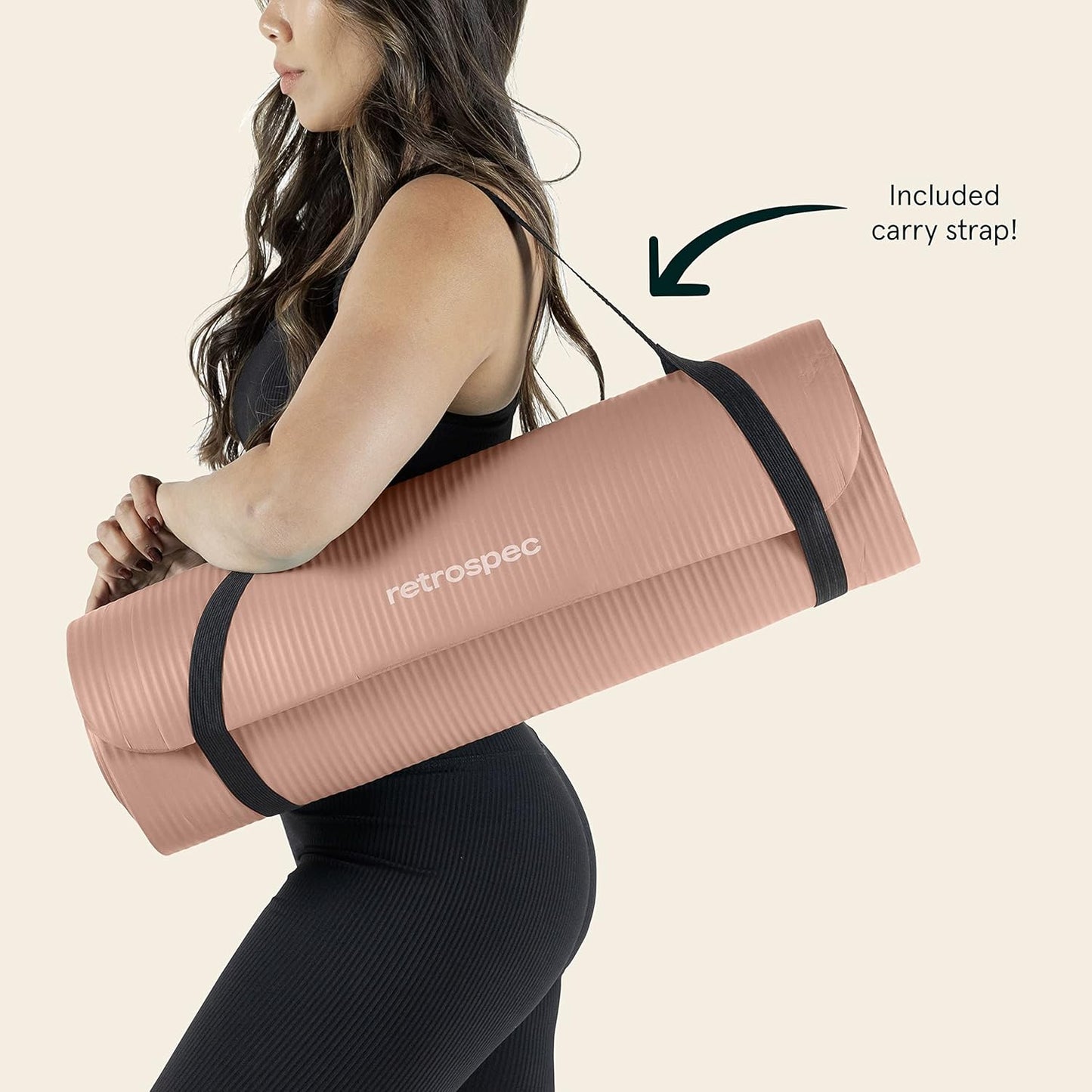 Solana Yoga Mat Thick 1/2In Non-Slip