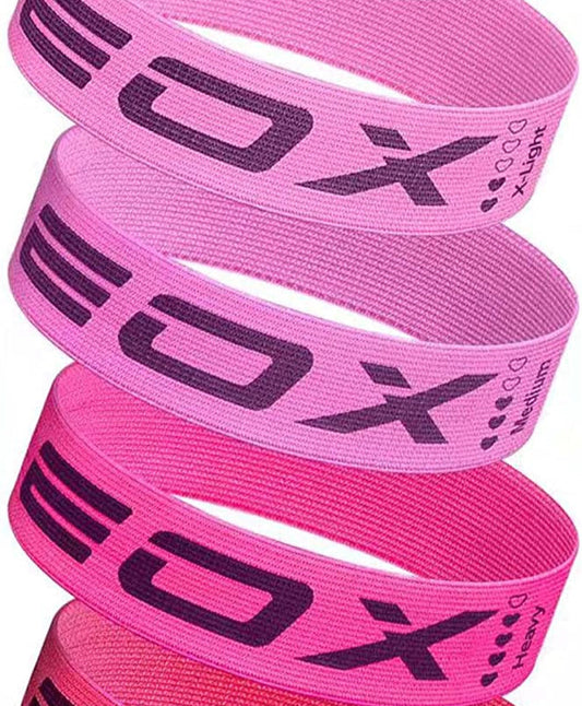 Exercise Resistance Fabric Loop Bands, Non-Slip Resistance Workout Bands for Legs & Butt and Glutes, 5 Resistance Levels Hip Training Bands (Pink)