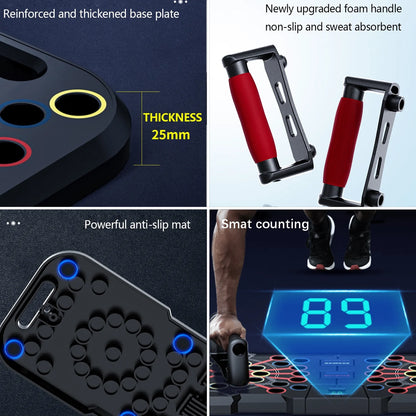 Multi-Function 60 in 1 Push up Bar with Smart Count