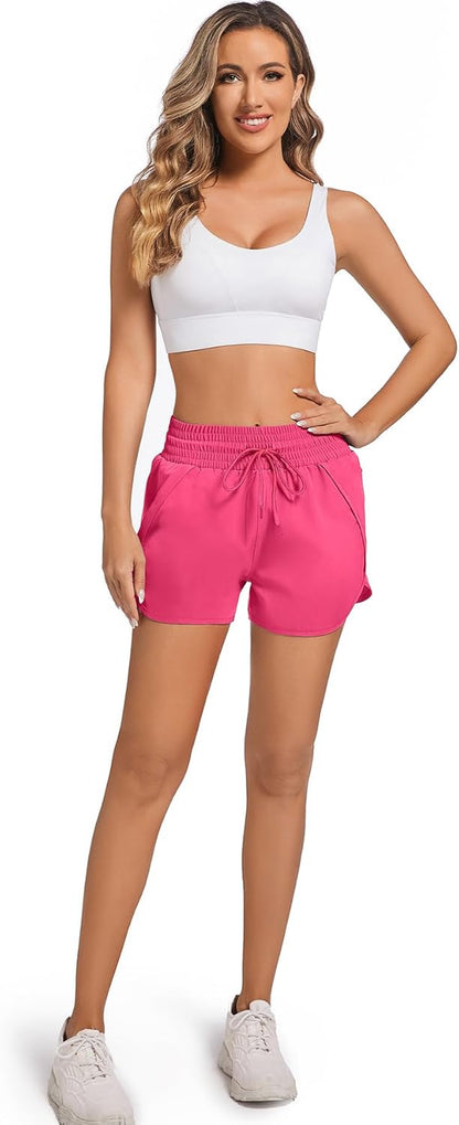 3 Women Running Shorts High Waisted