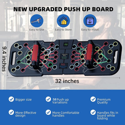 Multi-Function 60 in 1 Push up Bar with Smart Count