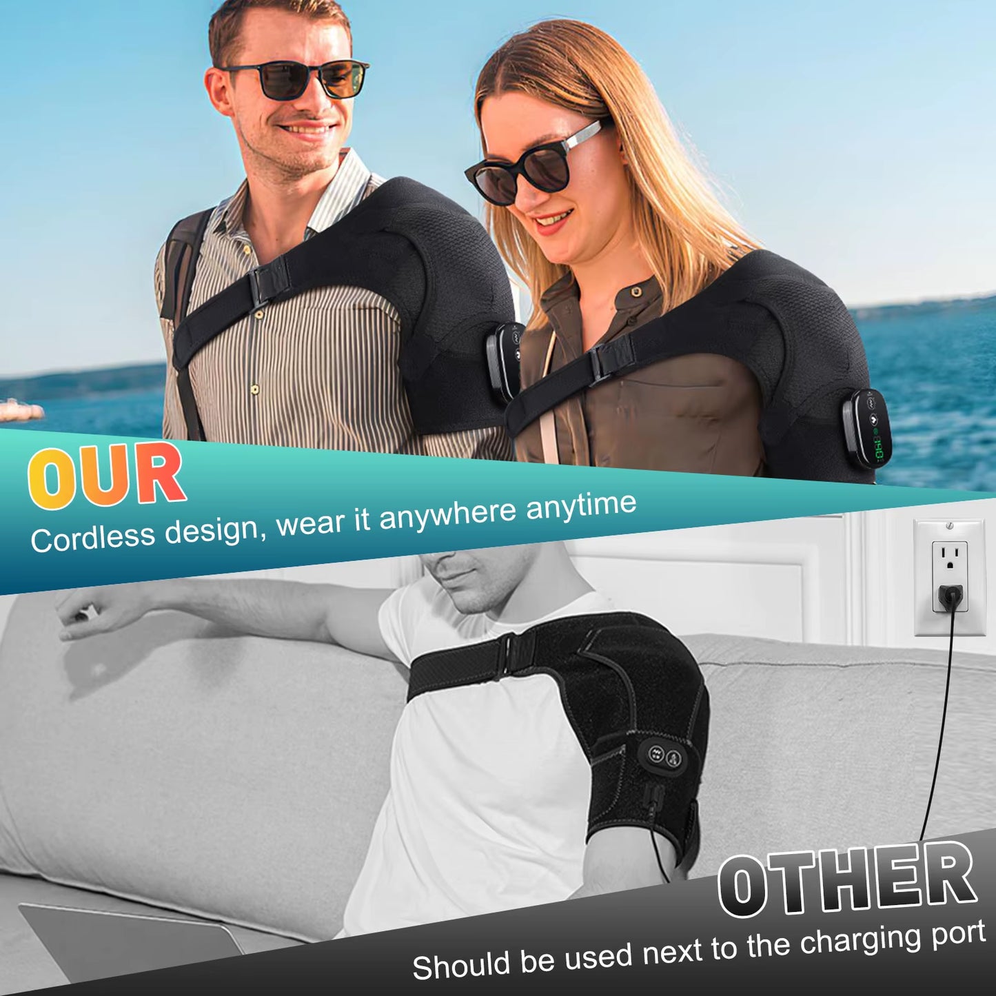 Electric Heating Pad Shoulder + Vibration