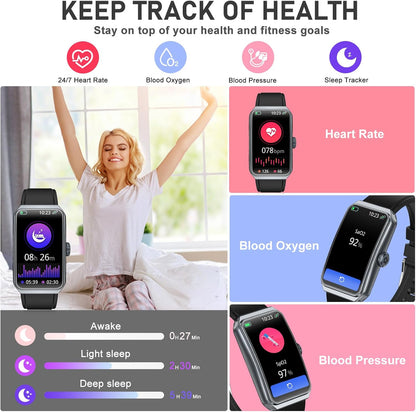 Waterproof Smart Watch with Heart Rate, Blood Oxygen and Sleep Tracker