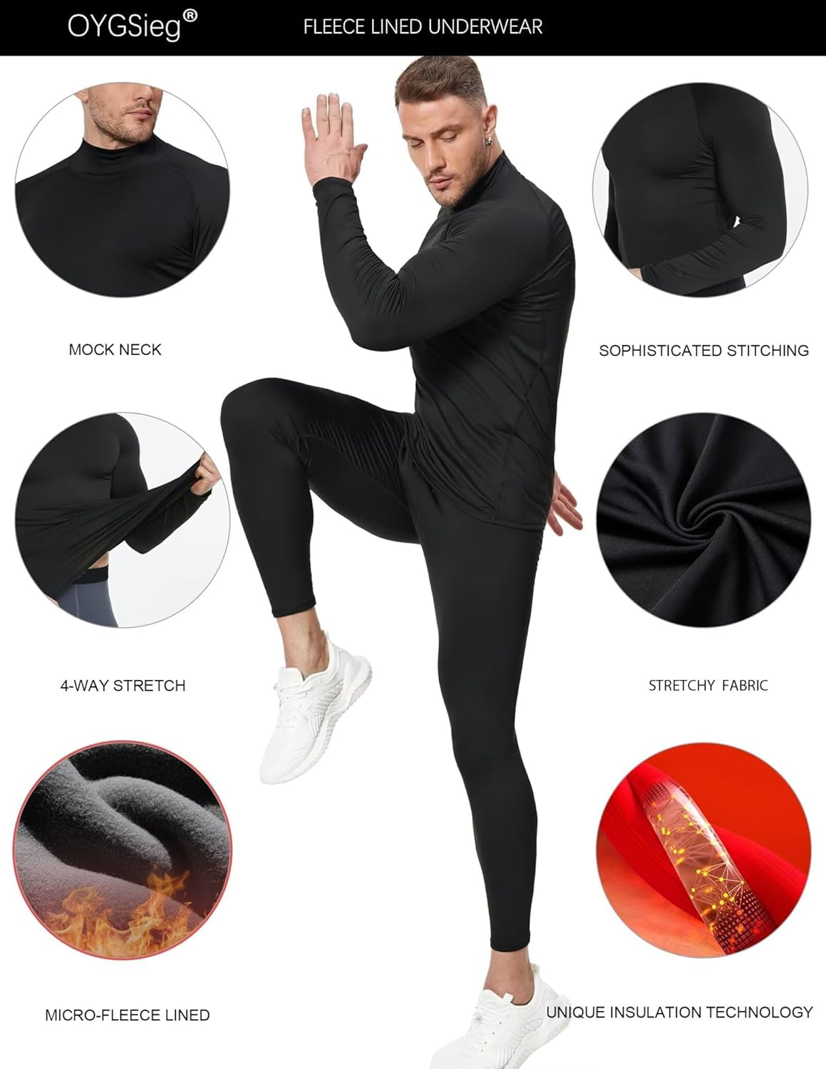 5 Pack Thermal Shirts