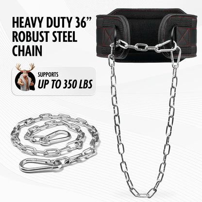 Dip Belt for Weightlifting - Heavy Duty Steel