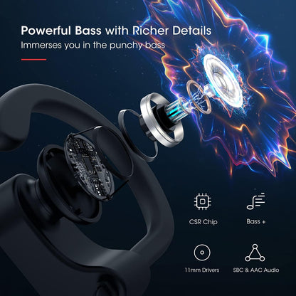 Earbuds Bass+ HD Stereo Wireless