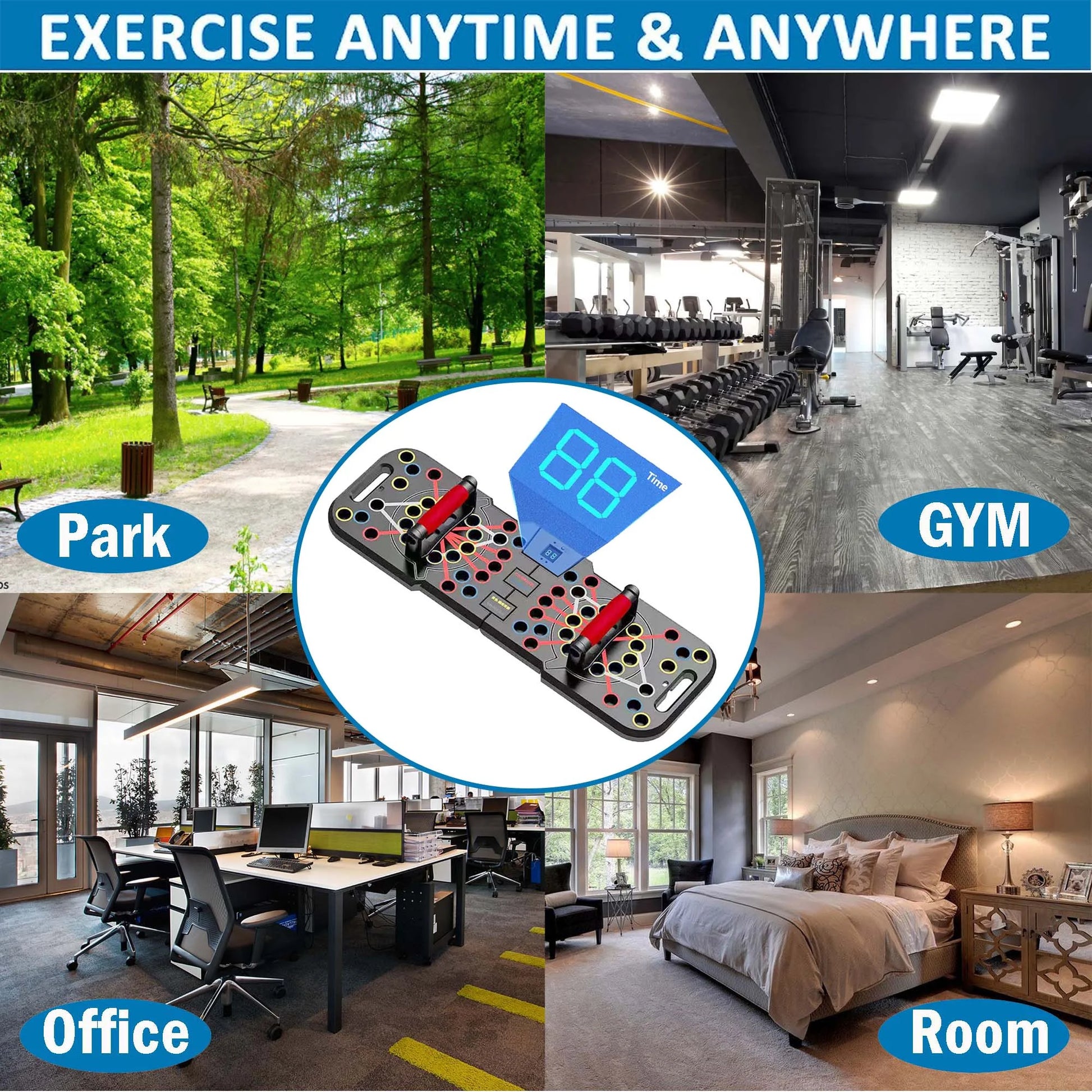 Multi-Function 60 in 1 Push up Bar with Smart Count