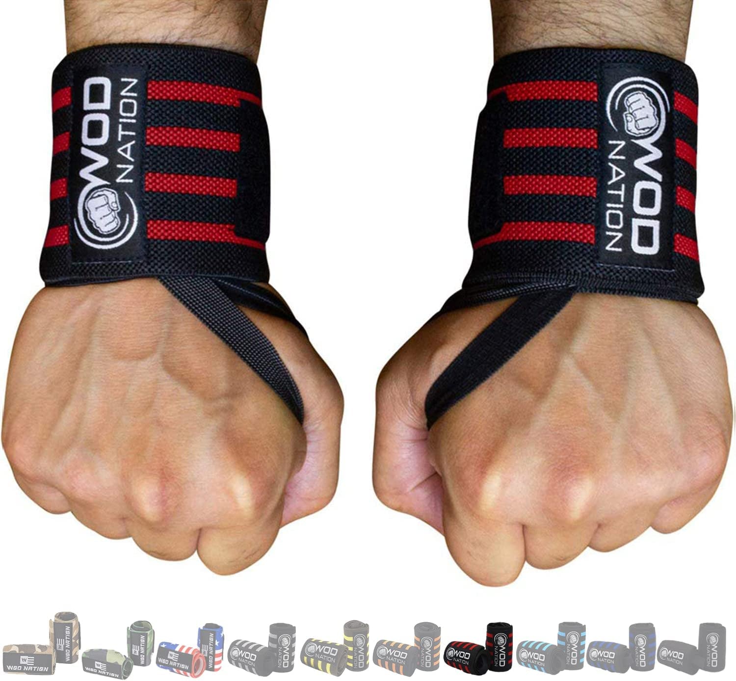 18 Inch Professional Gym Wrist Straps W/Thumb Loop