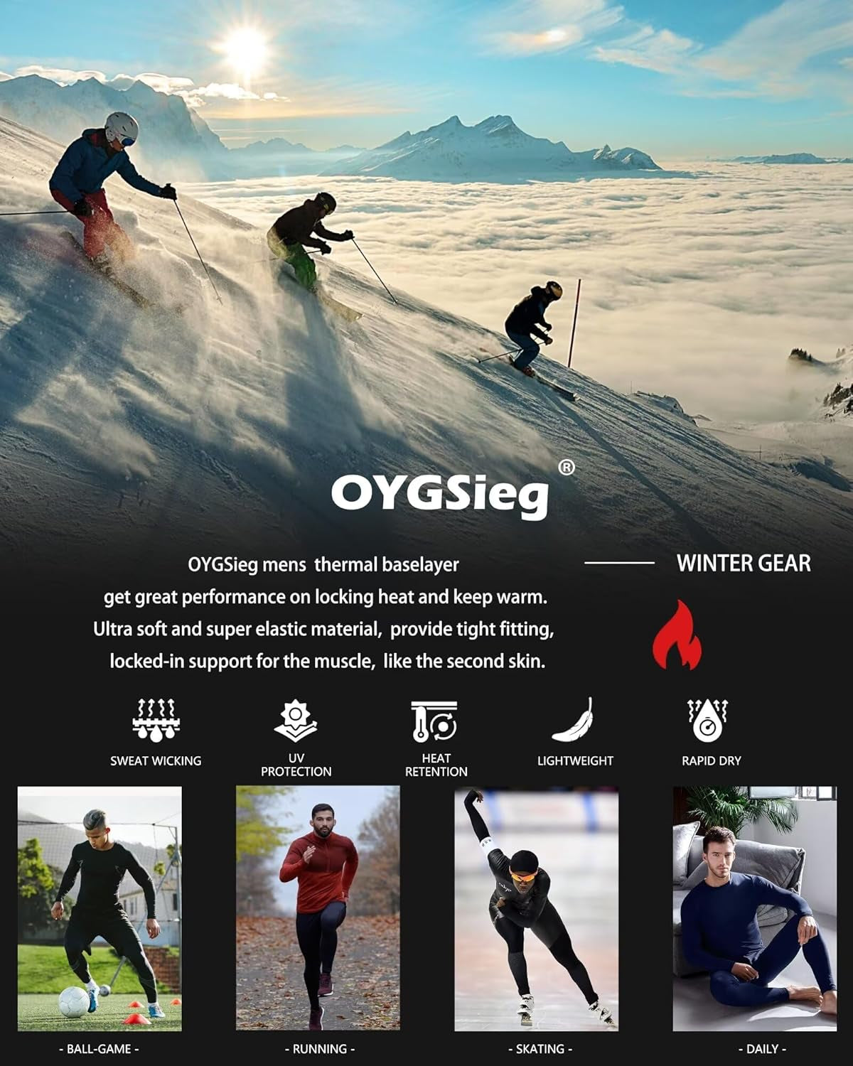 5 Pack Thermal Shirts