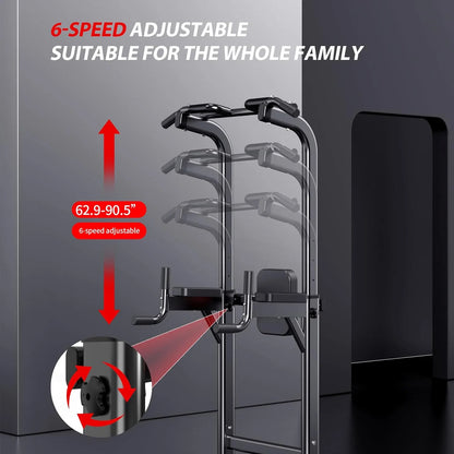 Adjustable Height Pull up & Dip Station