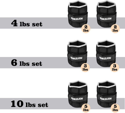 1 Pair 2 Lbs Adjustable Ankle Weights for Women Men Kids.
