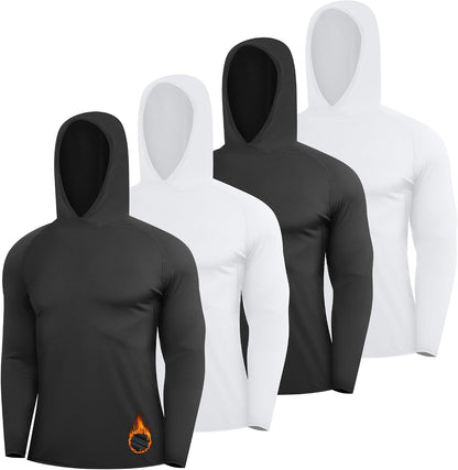 4 Pack Thermal Hooded Shirts