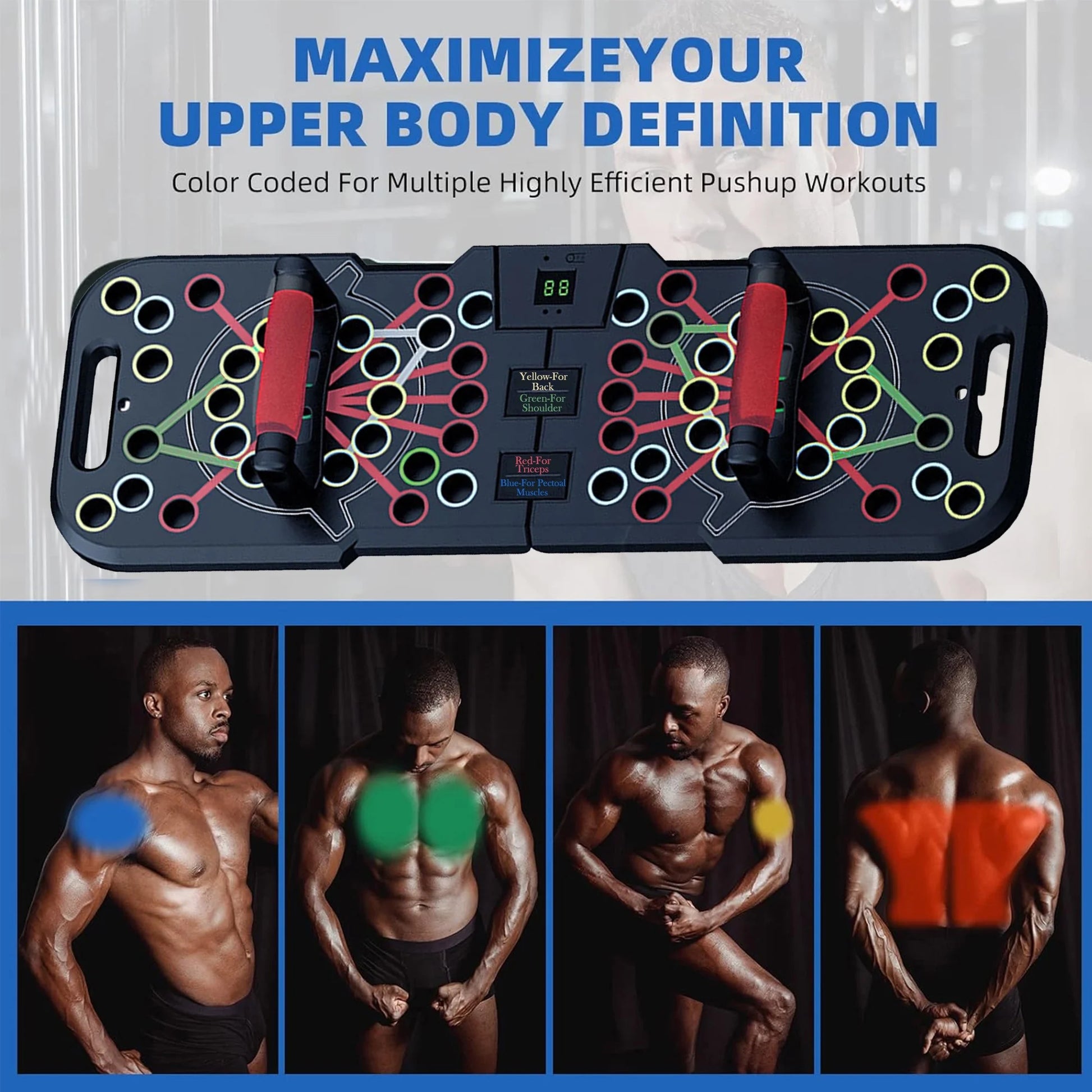 Multi-Function 60 in 1 Push up Bar with Smart Count